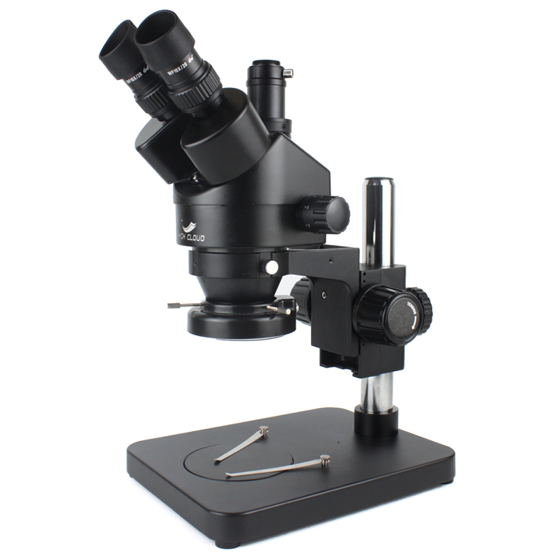 Trinocular Stereo Microscope 7X-45X - 電話 PCB はんだ付け修理ラボ工業用 7X 45X 三眼ステレオズーム顕微鏡