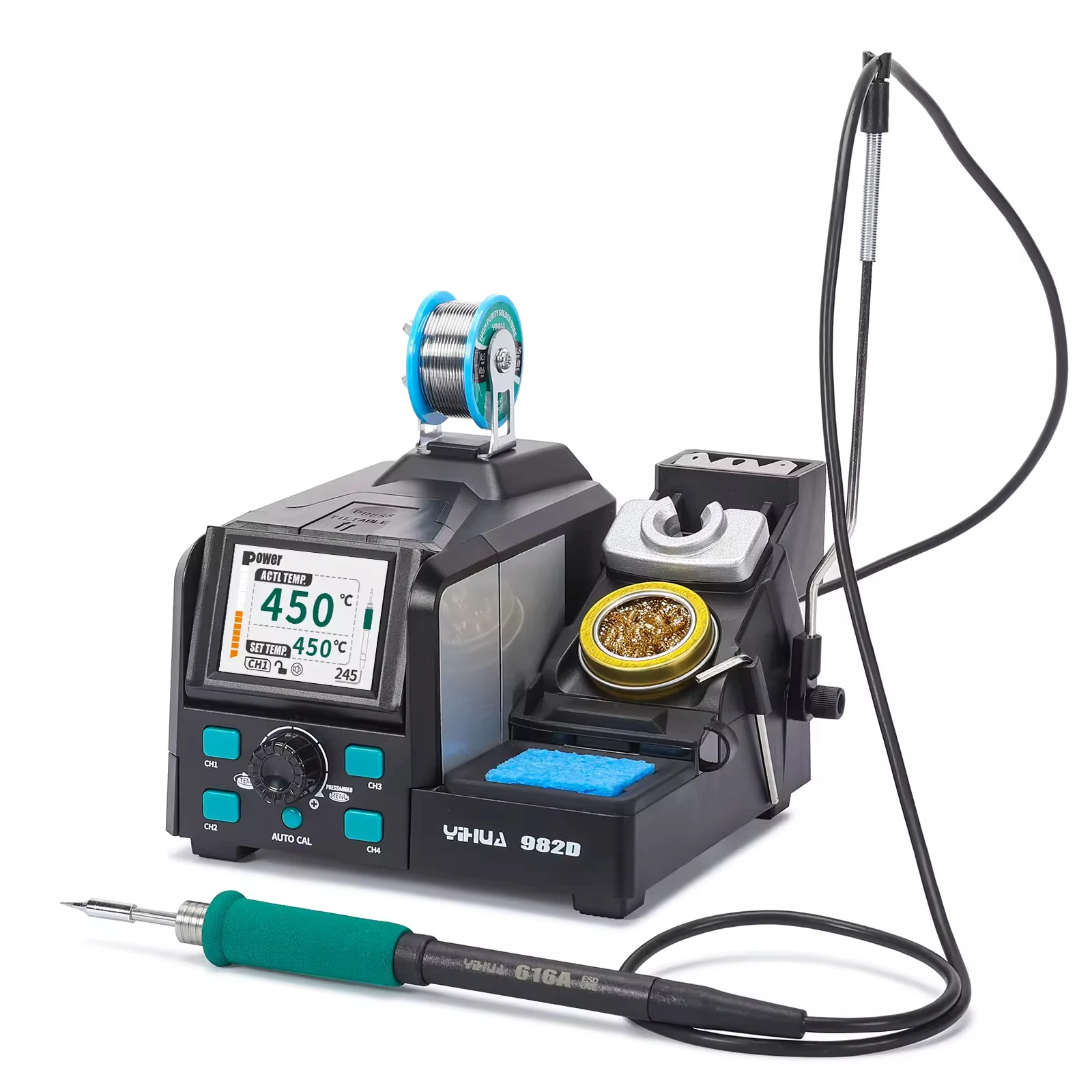 C210 Precision Soldering Station - 982Dデジタル急速加熱はんだごてステーション精密電子リワークはんだごてハンドルC210 C245モデル対応