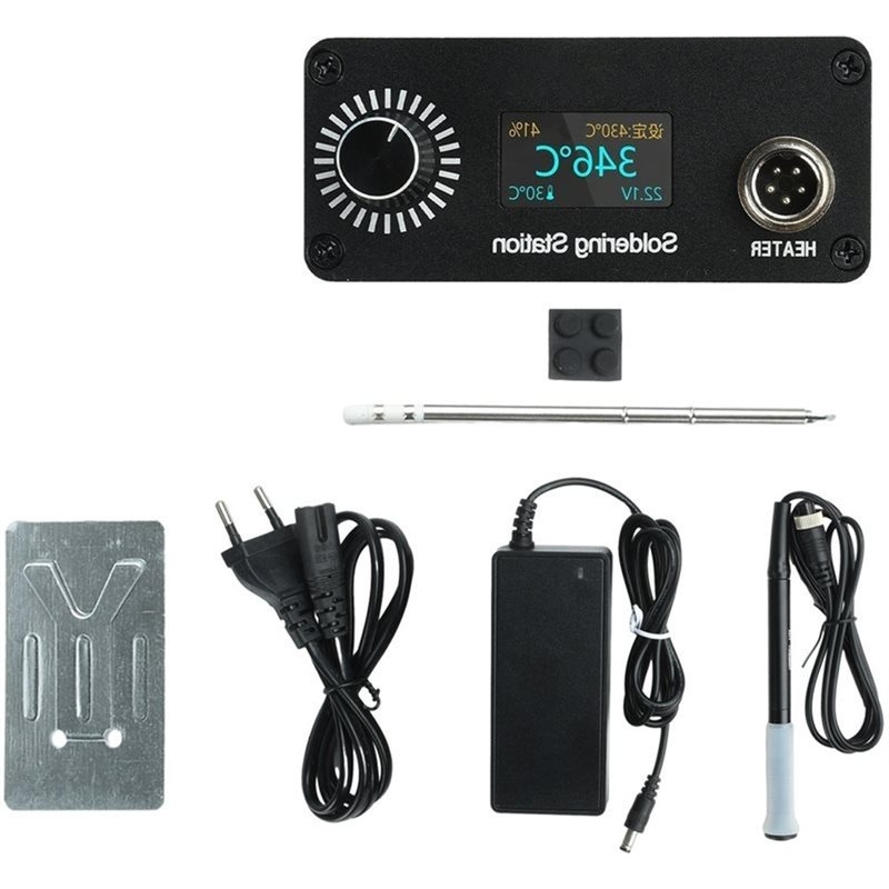 T12 Soldering Station Oled - AB11-T12 家庭用修理はんだ付けステーションポータブルミニデジタルはんだごてツールキットプロフェッショナル OLED ディスプレイ EU