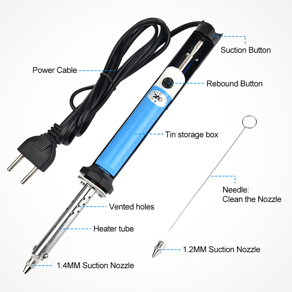AC 110 V/220 V 電気錫吸引吸盤ペンはんだごて  - Desoldering Pump Electric Vacuum Station のレビューと価格