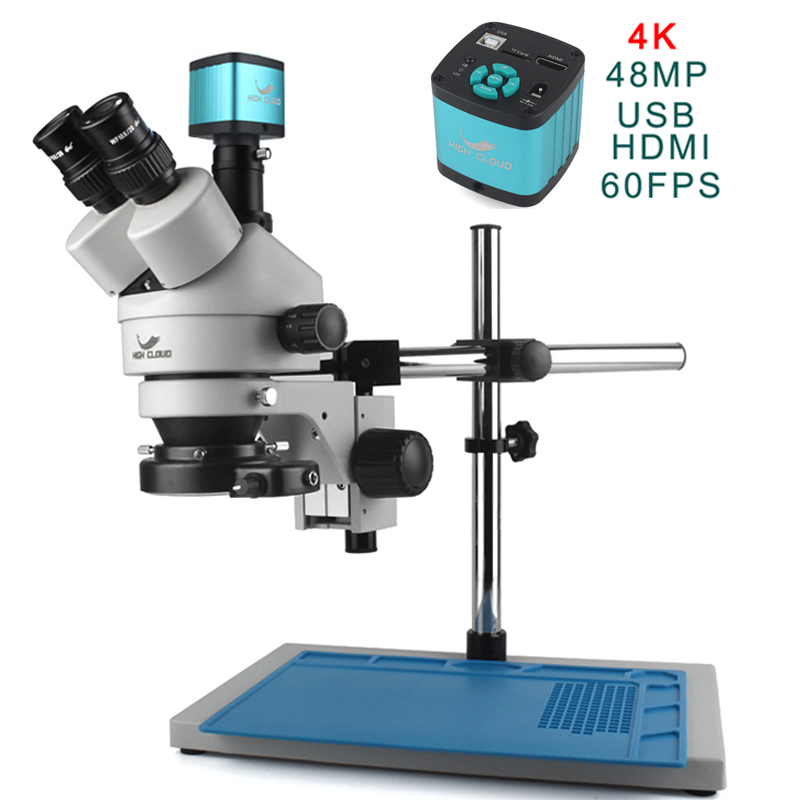 4K 48MP HDMI カメラセット 3.5X 90X 工 - Simul-Focal Industrial Microscope 4K Hdmi のレビューと価格