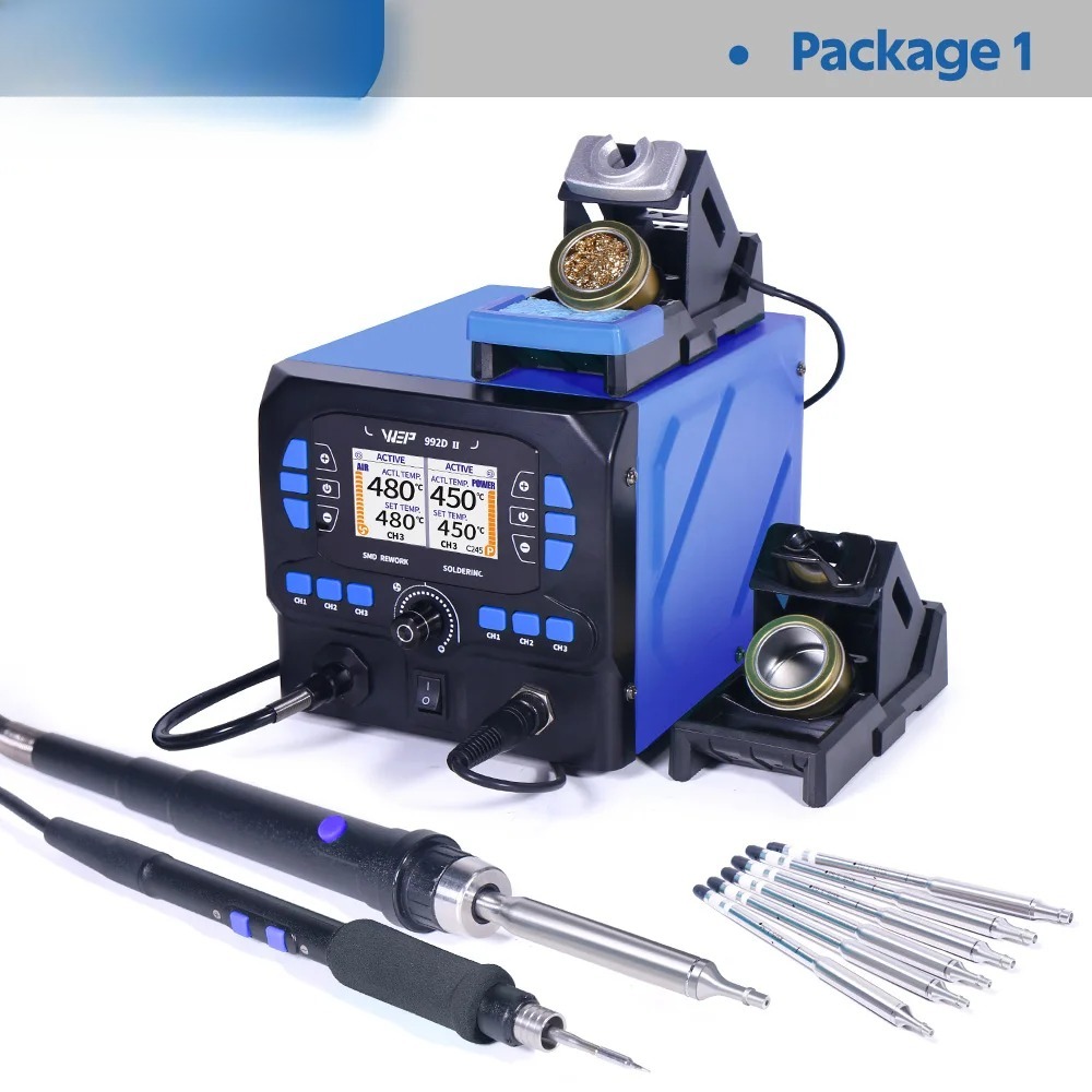 992D-II 2 in 1 LCDディスプレイ搭載 ホット - C210 Precision Soldering Station のレビューと価格