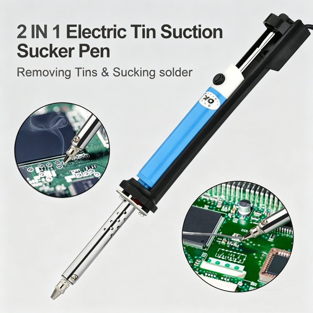 電気はんだ吸い取り機ペン AC 220V はんだごて 30W - Desoldering Pump Electric Vacuum Station のレビューと価格