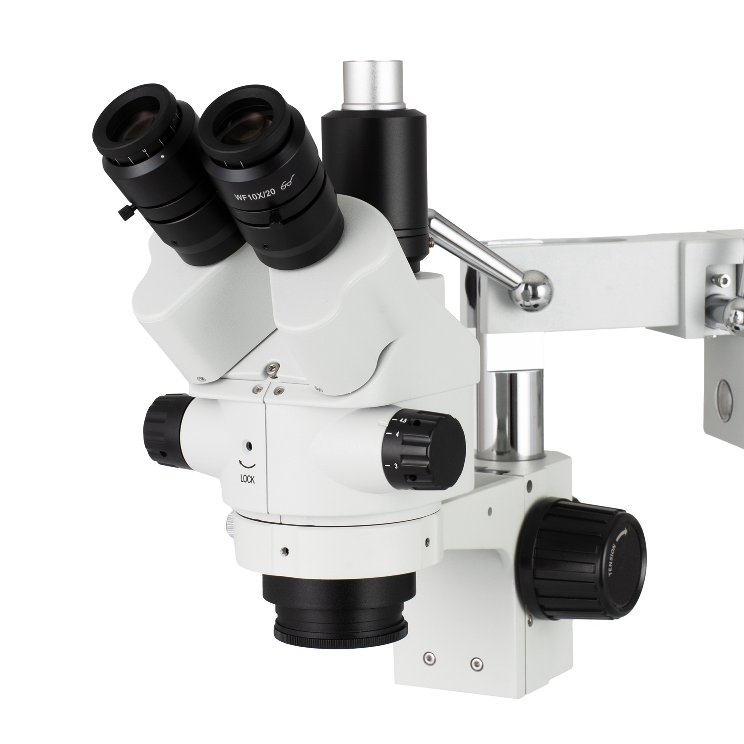 AmScope 7X-45X倍率 シミュルフォーカル三眼ズー - Trinocular Stereo Microscope 7X-45X のレビューと価格