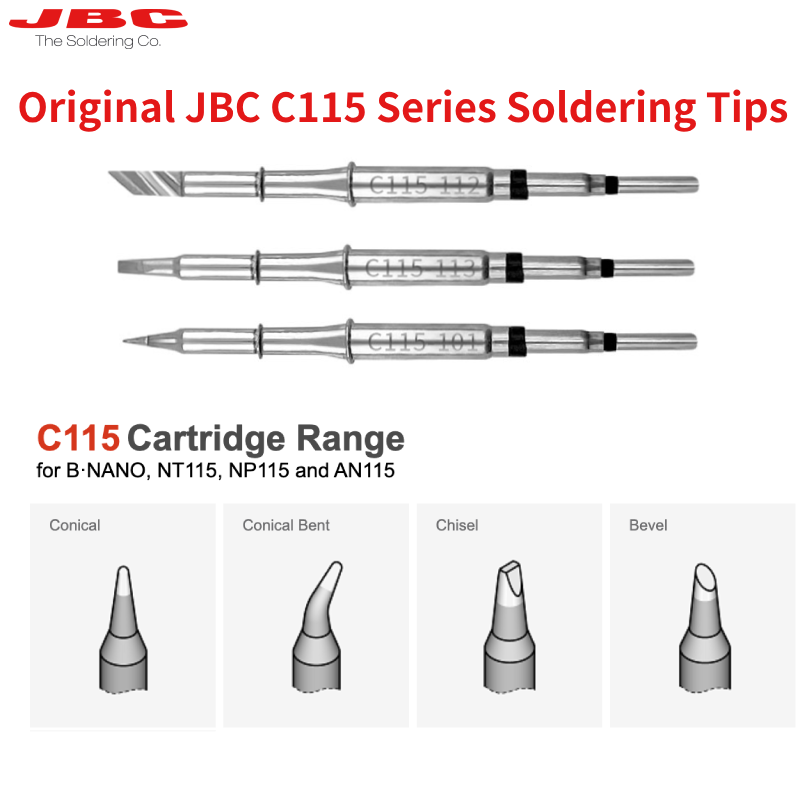 オリジナル JBC C115 カートリッジはんだごてのヒント - C115 Nano Soldering Iron Station のレビューと価格