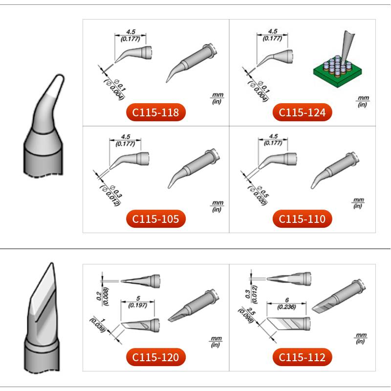 オリジナル JBC C115 カートリッジはんだごてのヒント - C115 Nano Soldering Iron Station のレビューと価格