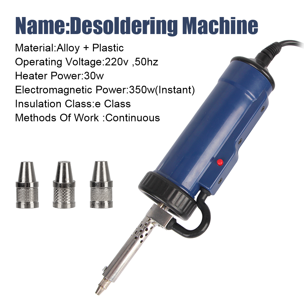 錫吸盤真空 3 吸引ノズル EU/米国プラグはんだ除去ポンプ - Desoldering Pump Electric Vacuum Station のレビューと価格