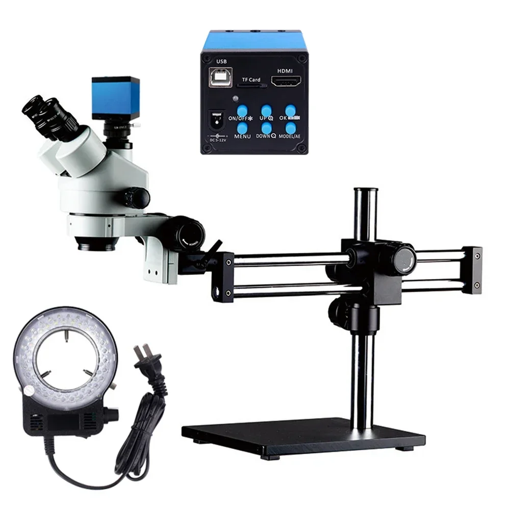 2026/ステディベースダブルブームスタンド顕微鏡 7X-4 - Trinocular Stereo Microscope 7X-45X のレビューと価格