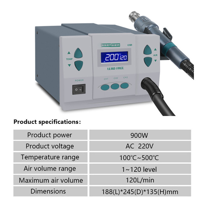 1000W220/110V 861DW ヒートガン鉛フリー熱 - Hot Air Rework Station 861Dw のレビューと価格