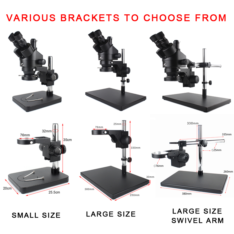 連続ズーム付きステレオ三眼顕微鏡,ctvアダプター,電話ラボ - Trinocular Stereo Microscope 7X-45X のレビューと価格