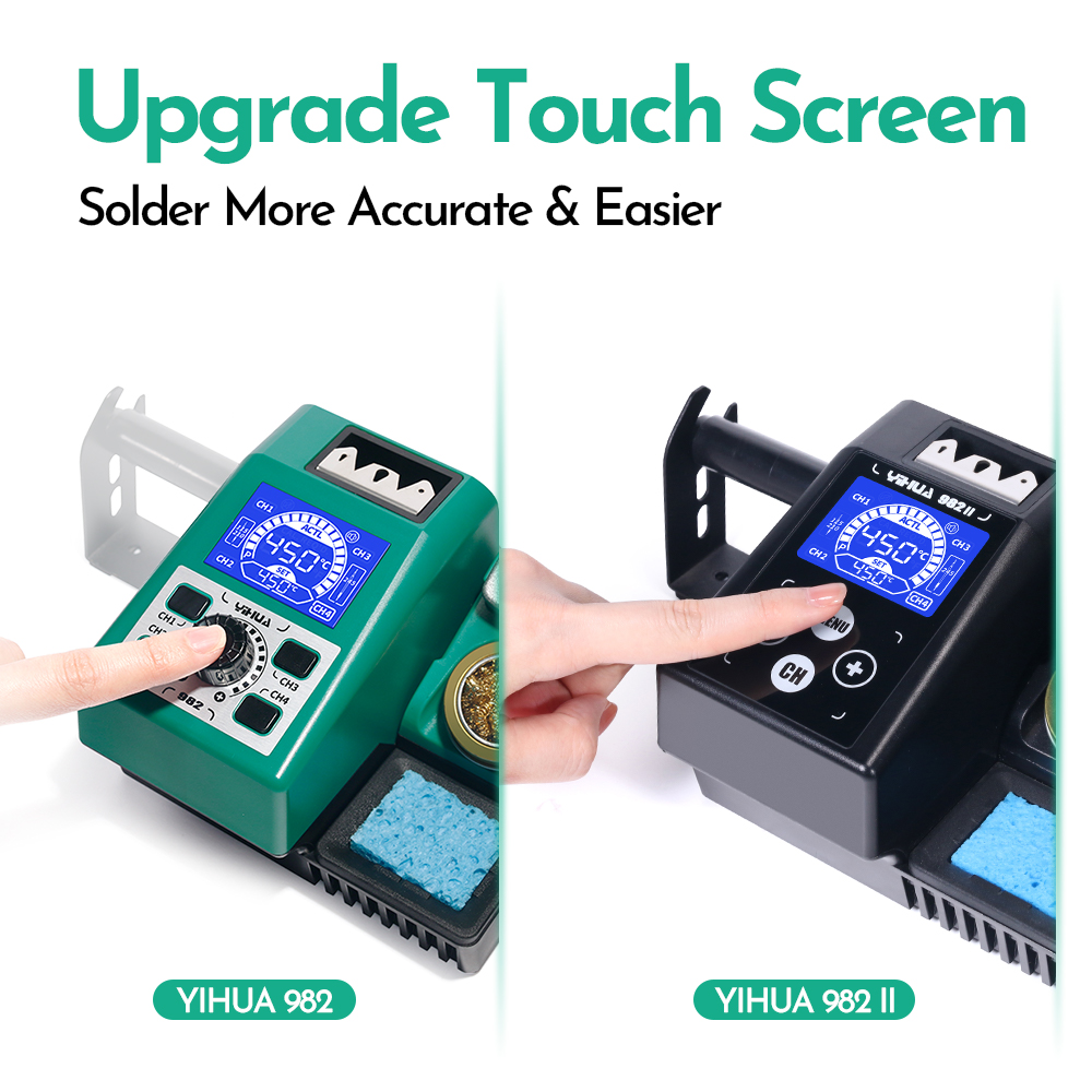 Yihua-電子はんだごてステーション,タッチスクリーン98 - C210 Precision Soldering Station のレビューと価格