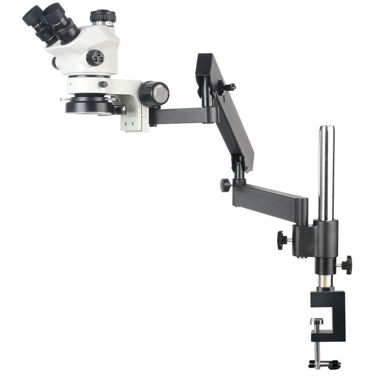 フレキシブル関節式アーム大型可動ブームスタンド付き7-50倍 - Articulating Arm Boom Stand Microscope のレビューと価格