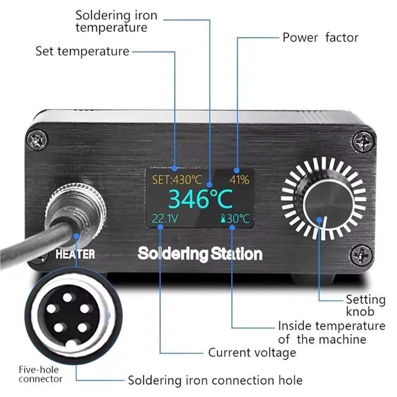 ABYN-Professional T12 ポータブルミニデ - T12 Soldering Station Oled のレビューと価格