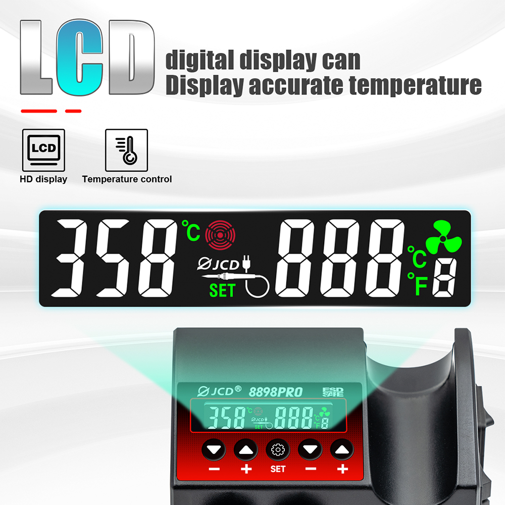 はんだ付けステーションJCD-8898Pro,2 in 1, - 2 In 1 Soldering Rework Station 750W のレビューと価格